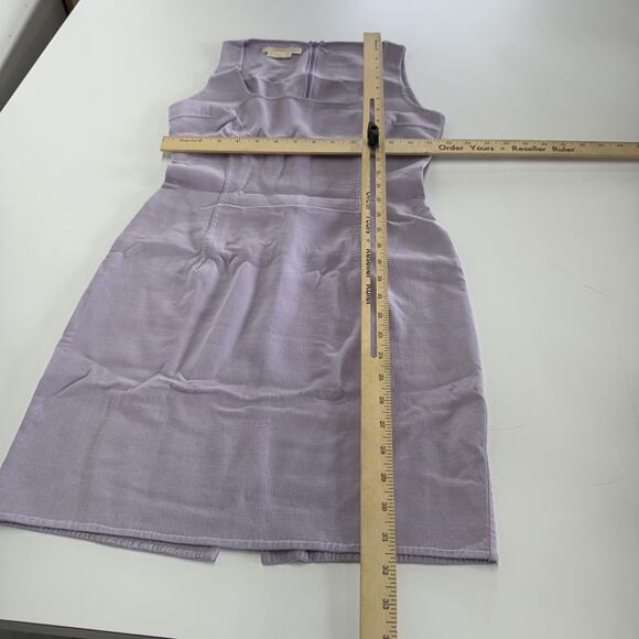 Michael Kors Dress Womens 4 Purple Sleeveless Sheath Wool Blend Made In Italy - Picture 7 of 7
